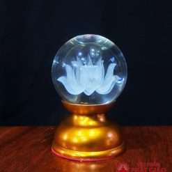 Đèn Quả Cầu Pha Lê Hoa Sen Cổ Ngắn 8.5cm 1 1 2