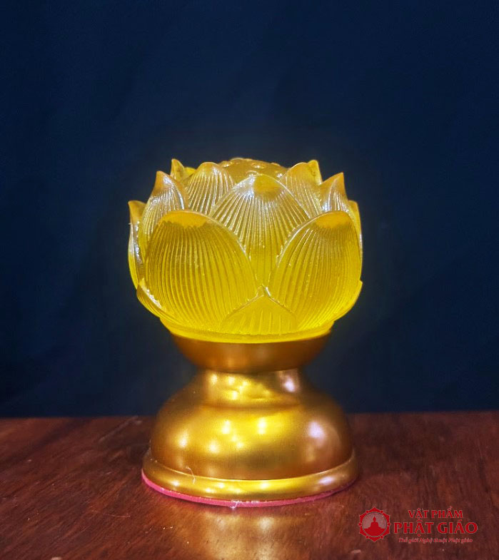 Đèn Hoa Sen Cụp Lưu Ly 8.5cm 7 1 3