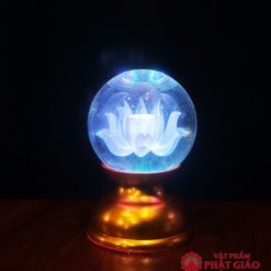 Đèn Quả Cầu Pha Lê Hoa Sen Cổ Ngắn 8.5cm 2 2 2