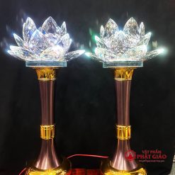 Đèn Hoa Sen Pha Lê Cỡ Lớn Cao 58cm 3 3 1 1