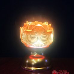 Đèn Hoa Sen Cụp Lưu Ly 8.5cm 2 3 3