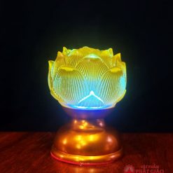 Đèn Hoa Sen Cụp Lưu Ly 8.5cm 3 4 3