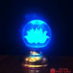 Đèn Quả Cầu Pha Lê Hoa Sen Cổ Ngắn 8.5cm 5 6 1