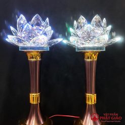 Đèn Hoa Sen Pha Lê Cỡ Lớn Cao 58cm 7 7