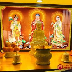 Tranh Đèn Hiện Đại In Ngang Hoạ Tiết Sen Mây HD440 2 2 3