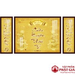 Liễn Thờ Cửu Huyền Thất Tổ In Họa Tiết Trúc Chỉ TC354 1 Lien tho CHTT 1
