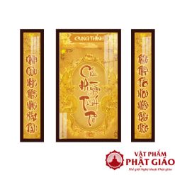 Liễn Thờ Cửu Huyền Thất Tổ In Họa Tiết Trúc Chỉ TC431 1 Tranh Truc Chi In Hoa Tiet Cung Thinh Cuu Huyen That To Decornow TC431 1