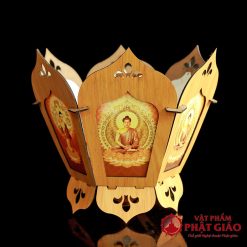 long den go hinh duc phat ngu hoa sen size 24cm 34cm 1