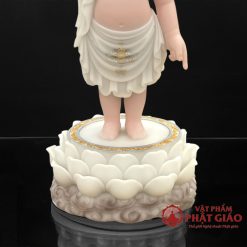 tuong phat dan sanh y trang da hong bang bot da son mau ve cao 40cm 48cm 1