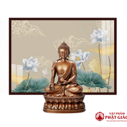 Tranh Đèn Hiện Đại In Ngang Hoạ Tiết Sen Mây HD440 1 HD 440 1