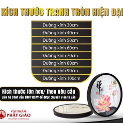 Tranh Đèn Hiện Đại In Tròn Chú Dược Sư Lưu Ly Quang Vương Phật TC470 7 Kich thuoc tranh tron 01 3 3