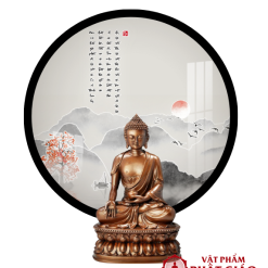Tranh Đèn Hiện Đại In Tròn Chú Dược Sư Lưu Ly Quang Vương Phật TC470 1 TC470 1
