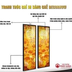 Tranh Trúc Chỉ In Đối Họa Tiết Sen Trăng TC444 4 Chat luong khung tranh 01 9