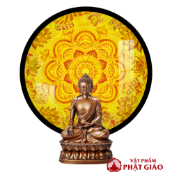 Tranh Trúc Chỉ In Tròn Họa Tiết Mandala Sen TC21 1 TC21 1