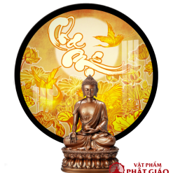 Tranh Trúc Chỉ In Tròn Chữ Cha Mẹ Họa Tiết Sen Hạc Trời TC257 1 TC257 1