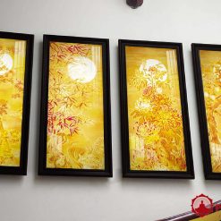 Tranh Trúc Chỉ In Đứng Bộ Tứ Quý Tùng Cúc Trúc Mai TC261 6 TC261 2 1