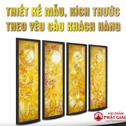Tranh Trúc Chỉ In Đứng Bộ Tứ Quý Tùng Cúc Trúc Mai TC261 5 TC261 5