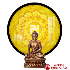 Tranh Trúc Chỉ In Tròn Họa Tiết Chữ Vạn Mandala TC53 1 TC53 1