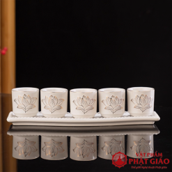 bo chen nuoc tho gom trang hoa sen vien vang bo 3 chen 5 chen vat pham phat giao la boi 4