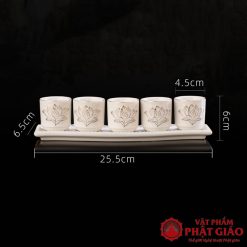 bo chen nuoc tho gom trang hoa sen vien vang bo 3 chen 5 chen vat pham phat giao la boi 5