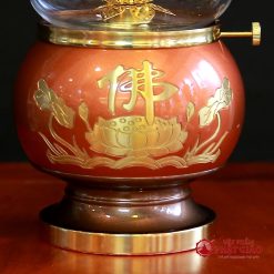 den dau hoa sen chu phat bang dong mau do cao 16 5cm 20cm 3