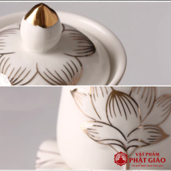 ly nuoc tho su trang hoa sen vien vang vat pham phat giao la boi 6