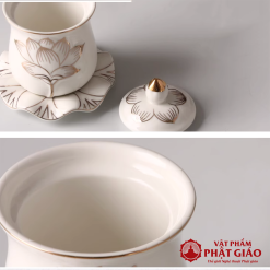 ly nuoc tho su trang hoa sen vien vang vat pham phat giao la boi 7