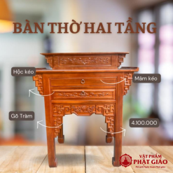 Bàn Thờ Hai Tầng Gỗ Tràm M23 2 1 1