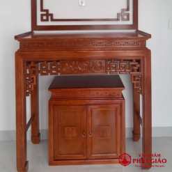 Bàn Thờ Gỗ Sồi Kèm Tủ 118 1 14