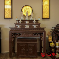 Bàn Thờ Gỗ 3 Tầng Gỗ Sồi GS3T 1 PG DGDT M16 2