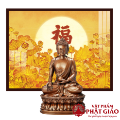 Tranh Trúc Chỉ In Ngang Họa Tiết Sen Trăng Và Chữ Hán TC441 1 TC441 1 1