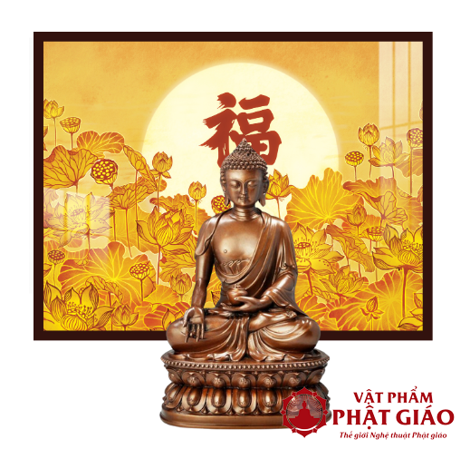 Tranh Trúc Chỉ In Ngang Họa Tiết Sen Trăng Và Chữ Hán TC441 10 TC441 1