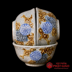 Bát Cúng Gốm Sứ Bát Tràng Men Rạn - Ảnh 5
