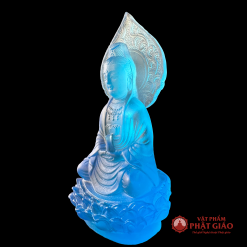 Tượng Phật Bà Lưu Ly Để Ô Tô Màu Xanh Da Trời, Cao 13cm 3 2 17