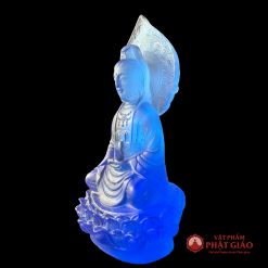 Tượng Phật Bà Lưu Ly Để Ô Tô Màu Xanh Dương, Cao 13cm 1 2 18