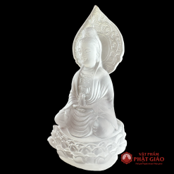 Tượng Phật Bà Lưu Ly Để Ô Tô Màu Trắng, Cao 13cm 2 2 19