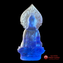 Tượng Phật Bà Lưu Ly Để Ô Tô Màu Xanh Dương, Cao 13cm 2 3 17