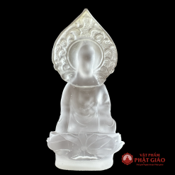 Tượng Phật Bà Lưu Ly Để Ô Tô Màu Trắng, Cao 13cm 3 3 18
