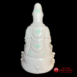 Tượng Phật Bà Quan Âm Sứ Màu Hồng Nhạt Cao 30cm, 35cm, 40cm, 45cm 2 2
