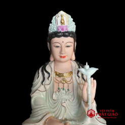 Tượng Đại Thế Chí Bồ Tát Sứ Màu Xanh, Tím Cao 30cm 3 2 9