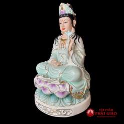 Tượng Đại Thế Chí Bồ Tát Sứ Màu Xanh, Tím Cao 30cm 1 3 9