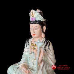Tượng Đại Thế Chí Bồ Tát Sứ Màu Xanh, Tím Cao 30cm 2 4 9