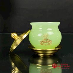 Bộ Đồ Thờ Bằng Đá Màu Xanh Ngọc, Nhiều Kích Cỡ 5 6