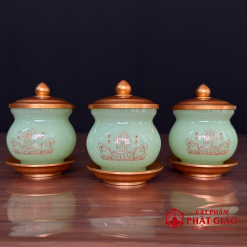 coc nuoc chu phat hoa sen bang da ngoc hoang long mau xanh vat pham phat giao la boi 6