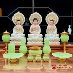 coc nuoc chu phat hoa sen bang da ngoc hoang long mau xanh vat pham phat giao la boi 7