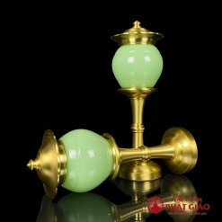 Đèn Thờ Nắp Ô Đá Ngọc Xanh Cao Cấp, Cao 33cm, 40cm 1 den tho nap o da ngoc xanh cao cap cao 33cm 40cm 2
