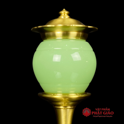 Đèn Thờ Nắp Ô Đá Ngọc Xanh Cao Cấp, Cao 33cm, 40cm 3 den tho nap o da ngoc xanh cao cap cao 33cm 40cm 5