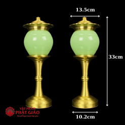 Đèn Thờ Nắp Ô Đá Ngọc Xanh Cao Cấp, Cao 33cm, 40cm 4 den tho nap o da ngoc xanh cao cap cao 33cm 40cm 7