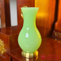 Lọ Hoa Đá Ngọc Xanh Cao Cấp, Cao 20cm, 25cm 6 lo hoa da ngoc xanh cao cap 20cm 25cm vat pham phat giao la boi 4