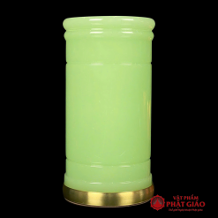 Ống Hương Bằng Đá Ngọc Hoàng Long, Màu Xanh Ngọc, Cao 20cm 6 ong huong da ngoc hoang long mau xanh ngoc cao 20cm vat pham phat giao la boi 2